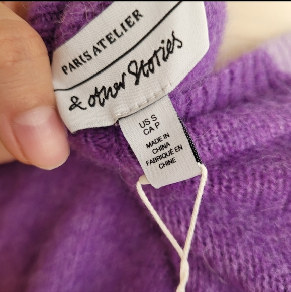 & Other Stories Embellished Colour Wave Wool Blend Sweater - Picture 5 of 6